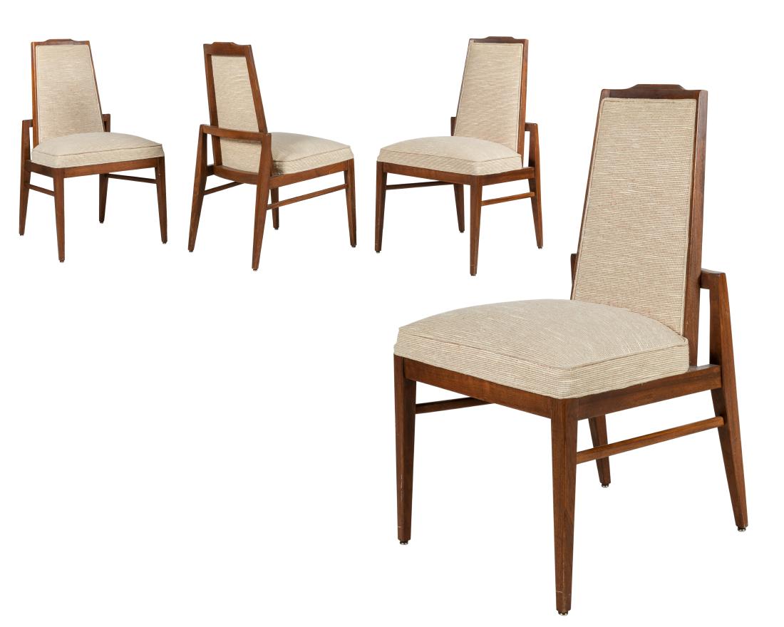 Pearsall Style Walnut Dining Chairs - Four (1 of 4)