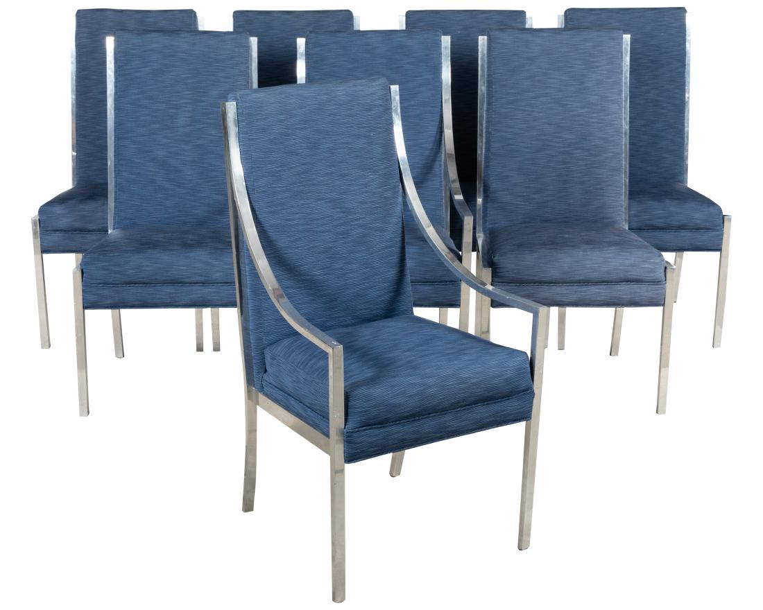 Milo Baughman Style Dining Chairs - Eight (1 of 3)