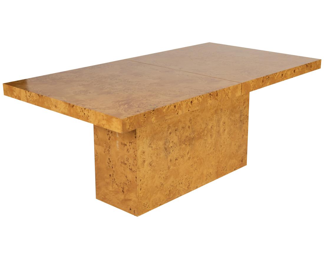 Milo Baughman Style Burl Dining Table (1 of 5)