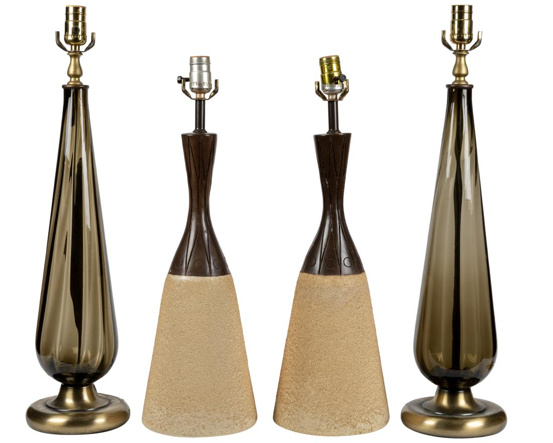 Conical Art Glass Lamps and Pottery Lamps (1 of 1)