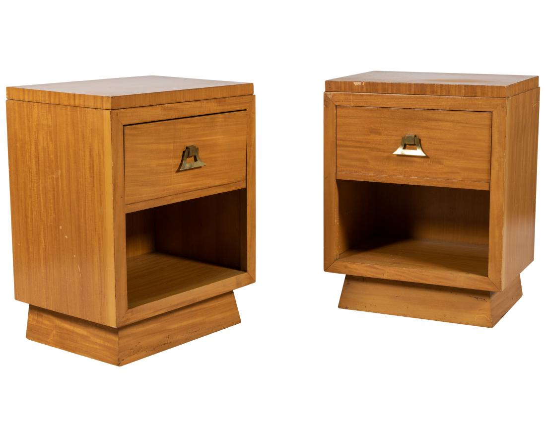 Chinese Modern Blonde Nightstands - Pair (1 of 2)