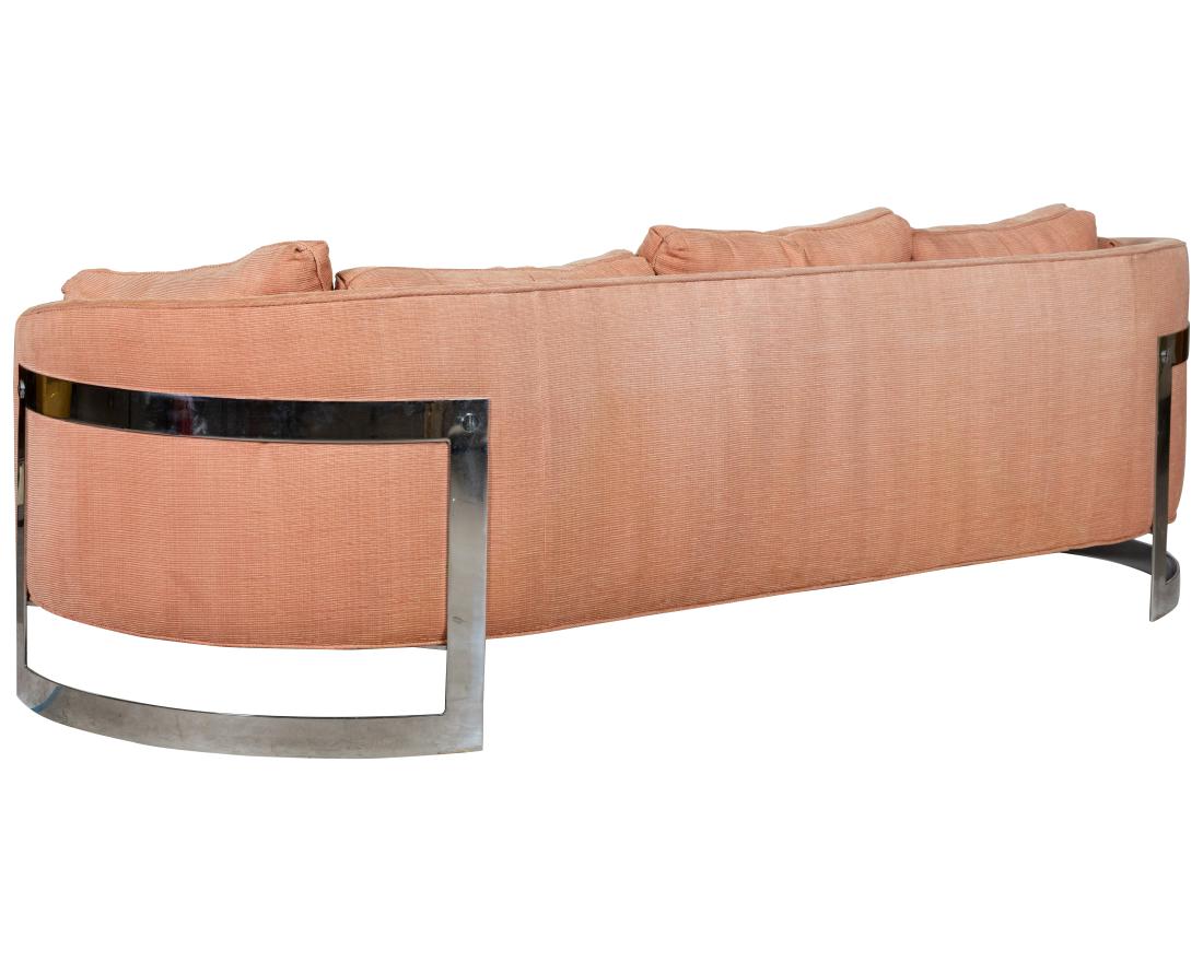 Milo Baughman Chromed Steel Sofa (1 of 4)