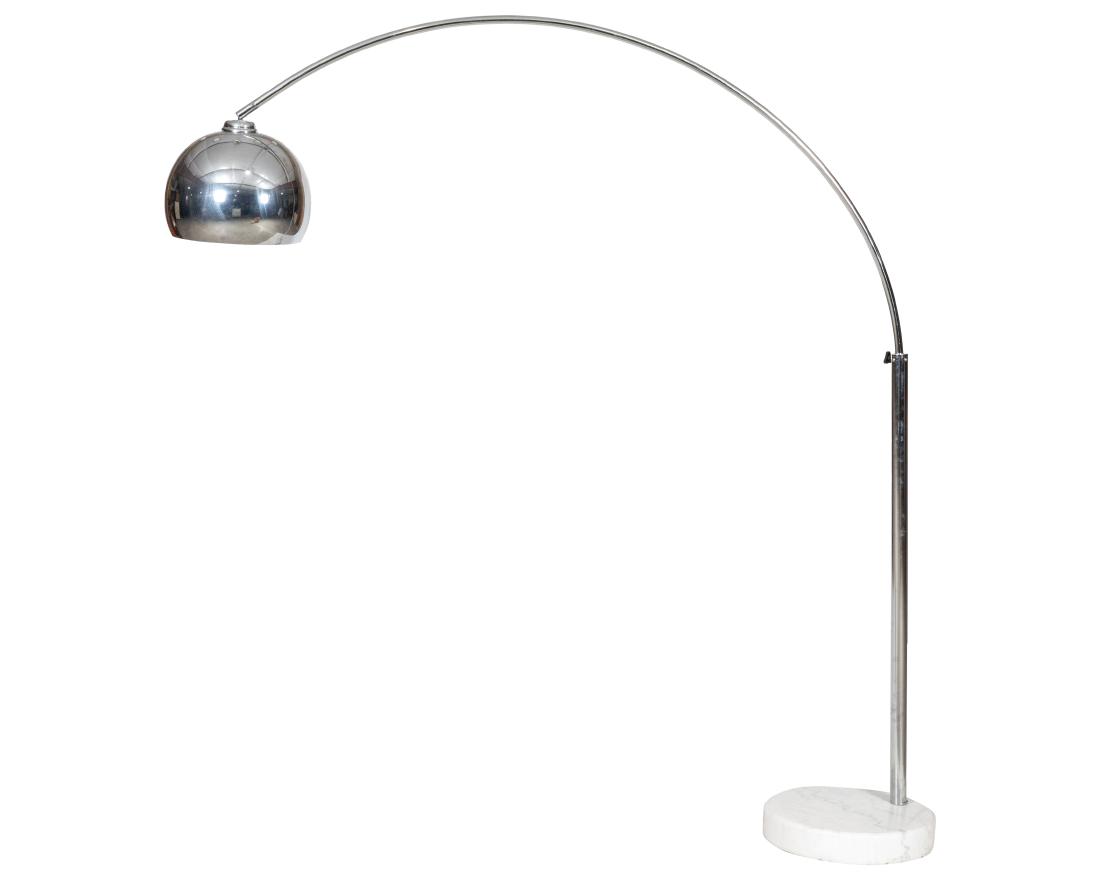 Chrome Marble Base Arc Lamp (1 of 2)