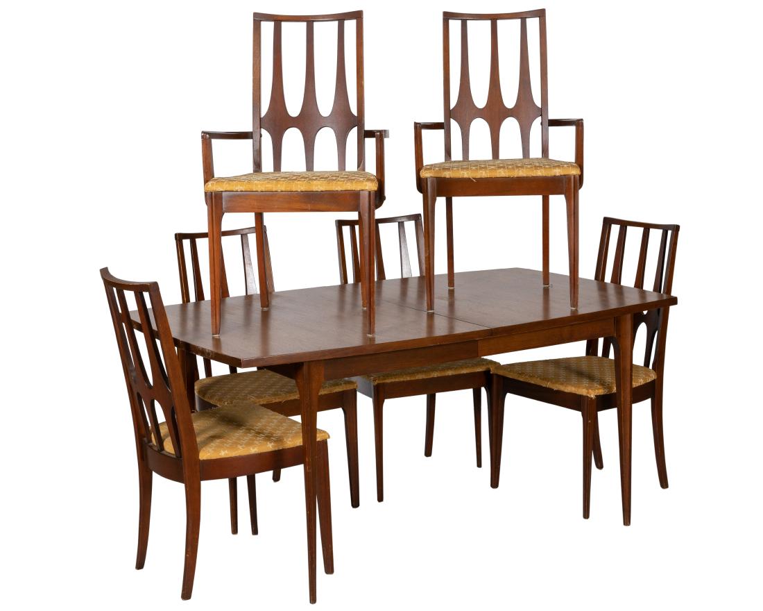 Brasilia Style Walnut Dining Table and Chairs (1 of 4)