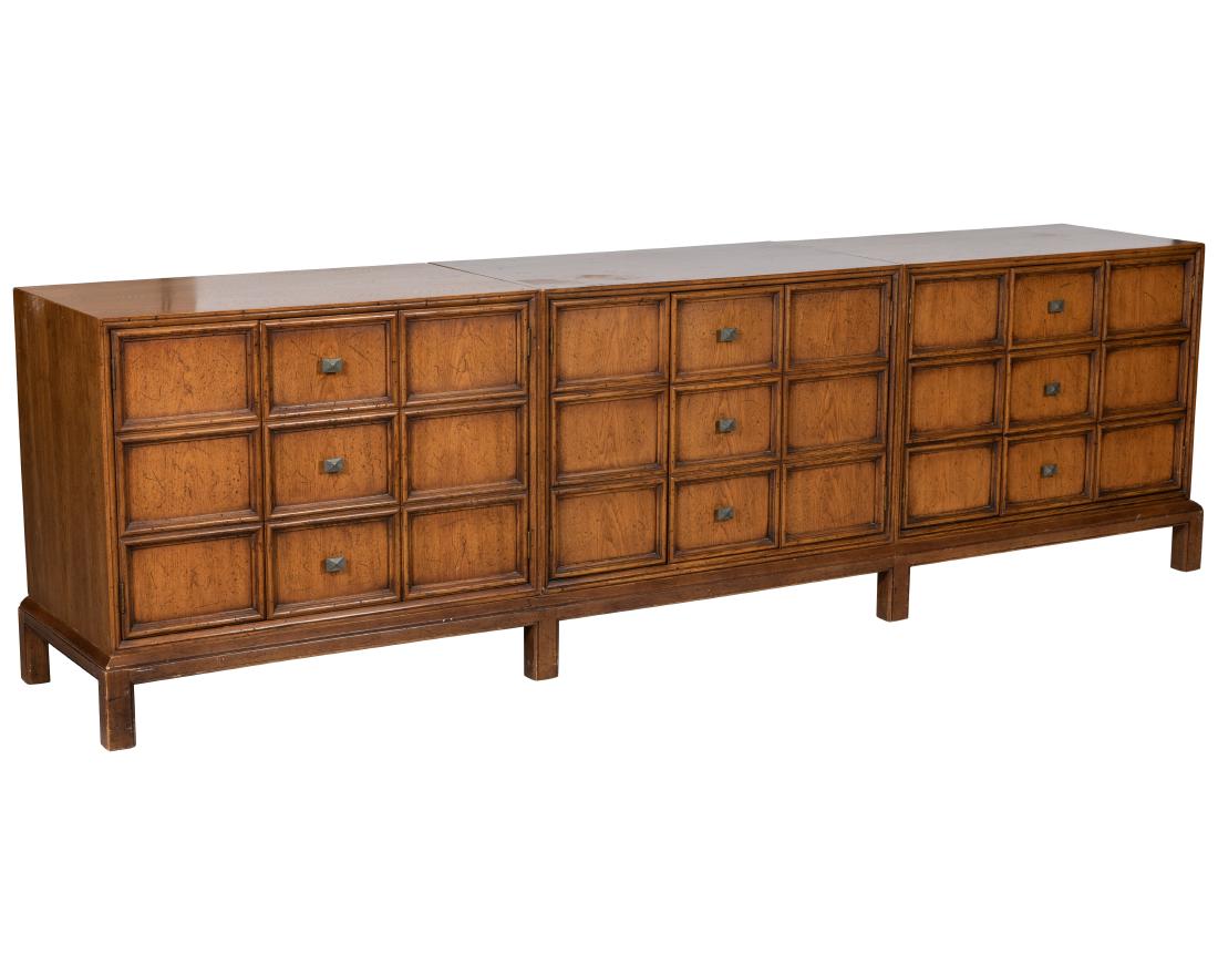 Campaign Style Four Part Oak Credenza (1 of 3)