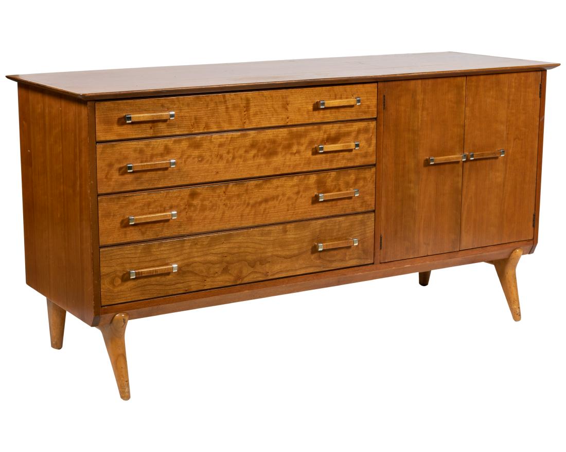 Renzo Rutili Compact Credenza: Description - Renzo Rutili compact credenza. Dimensions - 30" x 59" x 20"