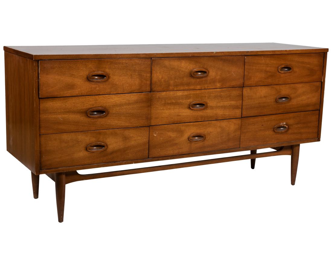 Dixie Walnut Triple Dresser (1 of 4)