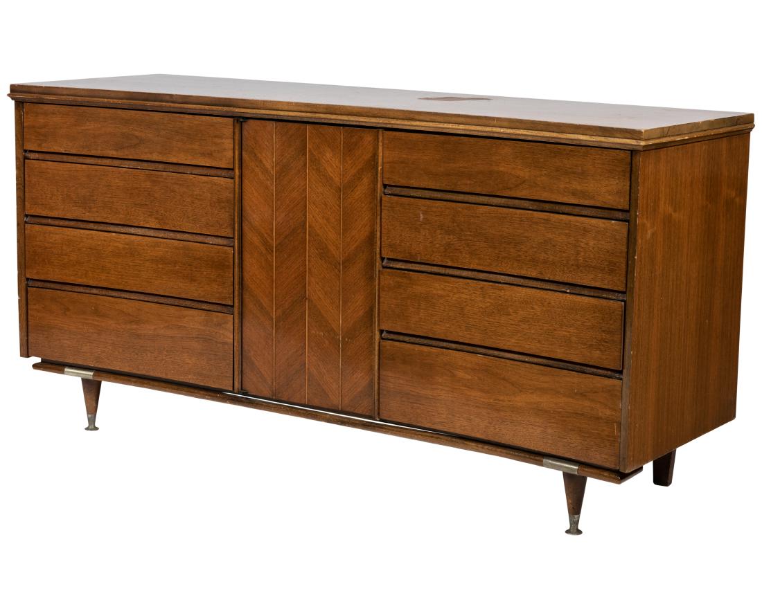 Walnut Concave Credenza (1 of 3)