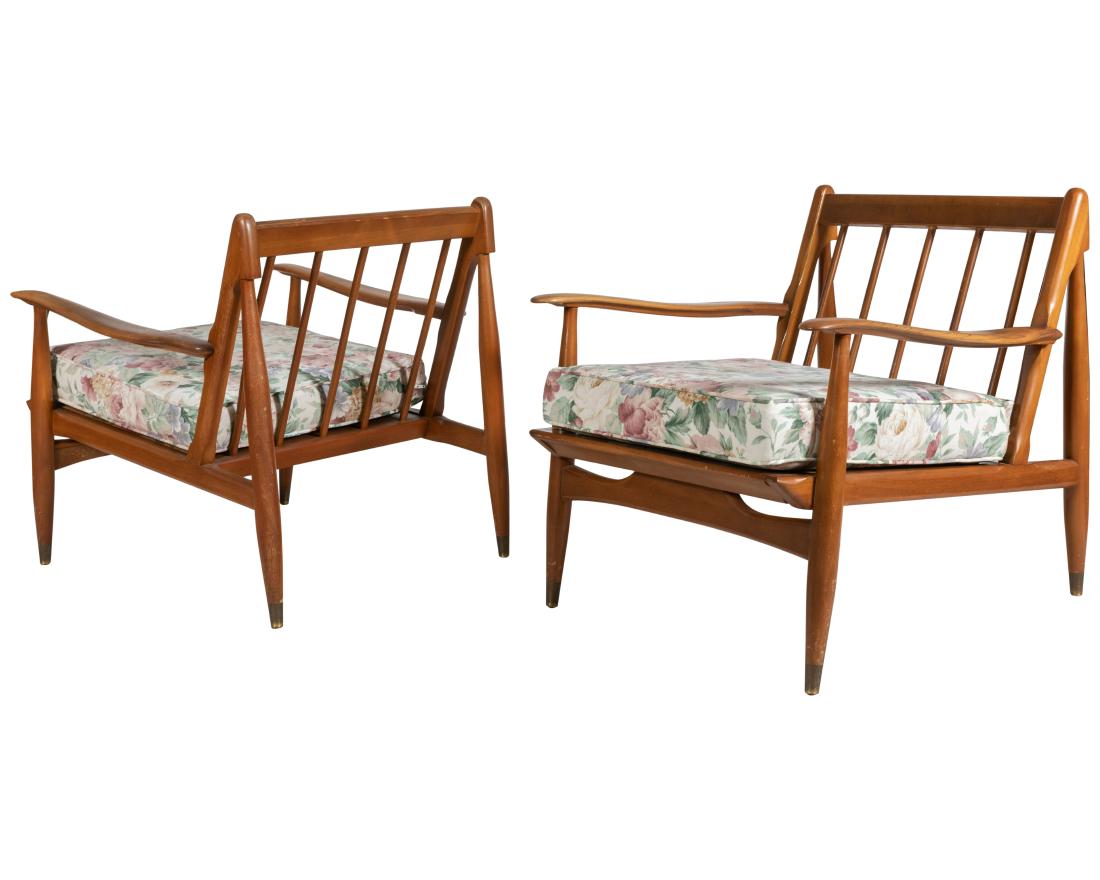 Walnut Sculpted Arm Chairs (1 of 4)