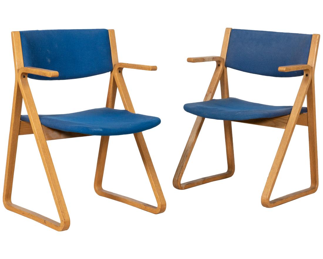 Stow Davis Bentwood Arm Chairs - Pair (1 of 3)