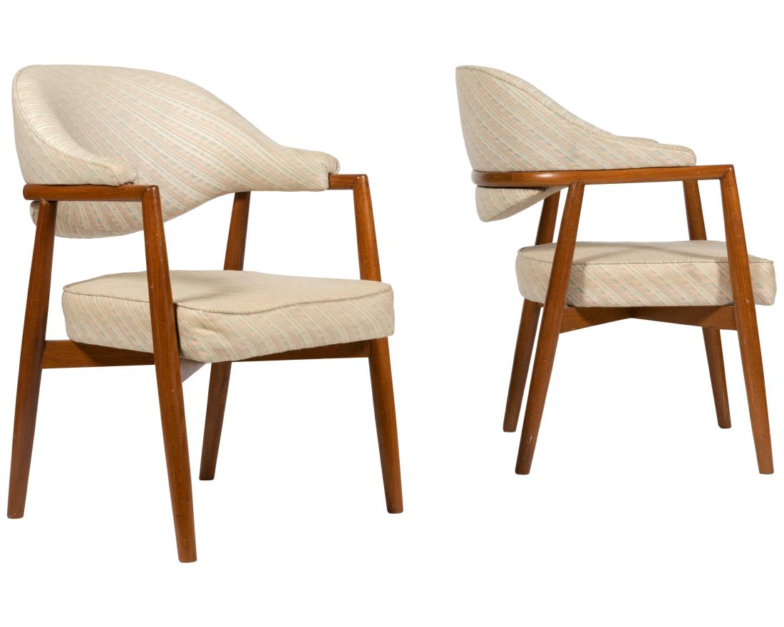 Danish Style Teak Lounge Chairs - Pair (1 of 3)