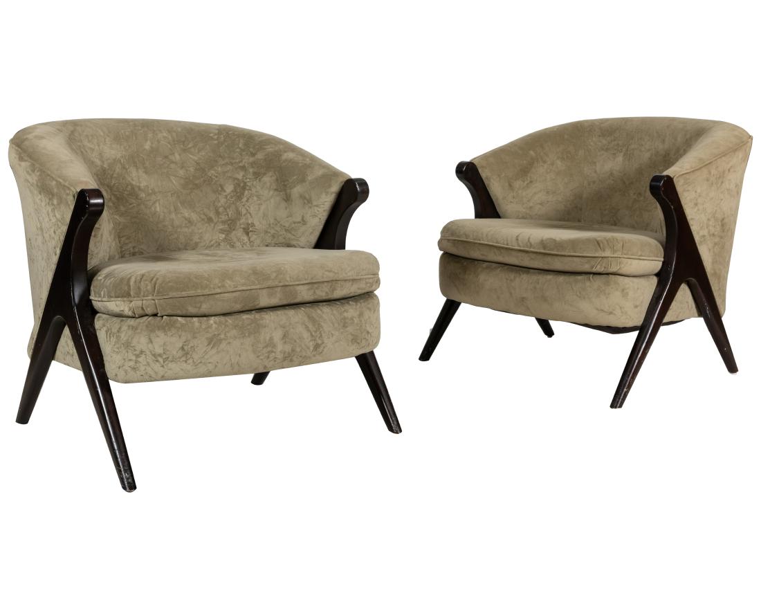 Mid Century Lounge Chairs - Pair (1 of 2)