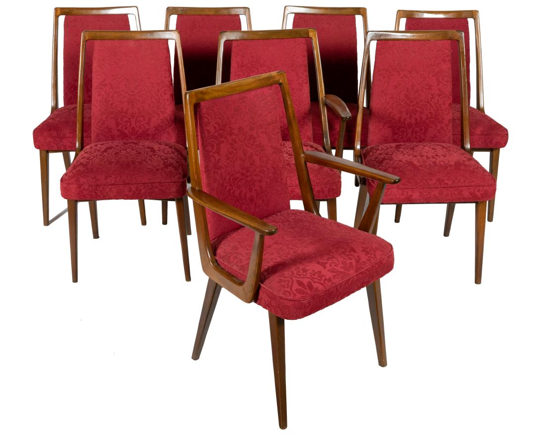 Pearsall Style Walnut Dining Chairs - Eight (1 of 3)