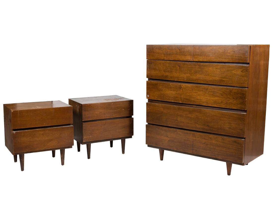 Plaza Furniture Co. High Chest and Nightstands (1 of 3)
