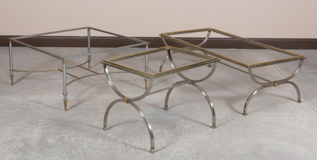 Three Chrome and Brass Table Bases (1 of 3)