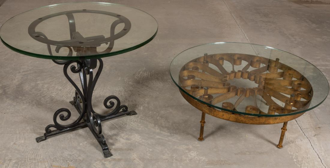 Gilt Iron Coffee Table and Iron Table (1 of 6)