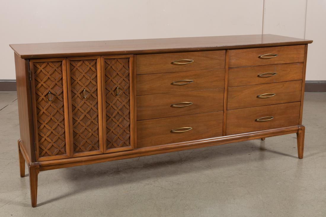 Walnut Credenza: Description - Walnut credenza. Dimensions - 32" x 72" x 19"