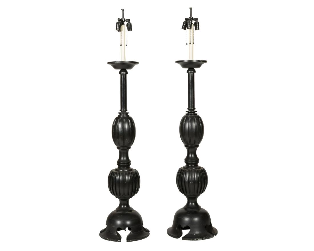 Pair Chinese Modern Baluster Floor Lamps (1 of 2)