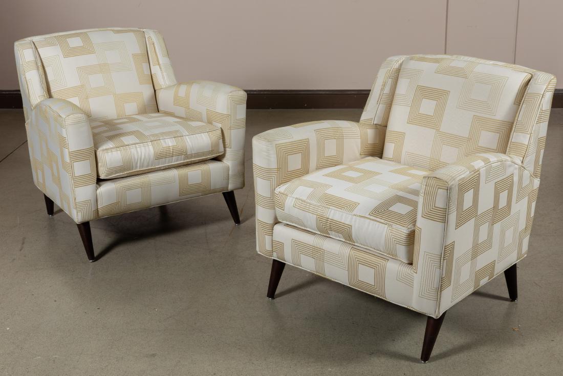 Pair Geometric Lounge Chairs (1 of 2)
