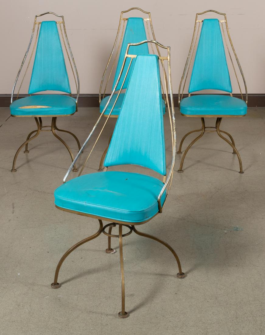 Iron Atomic Swivel Cafe Chairs - Four (1 of 3)