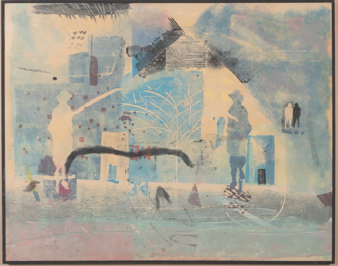 Monoprint on Canvas - Signed Mitch Lyons (1 of 4)