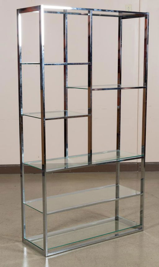 Chrome And Glass Etagere Jul 12 2018 Regency Auction House In Nj