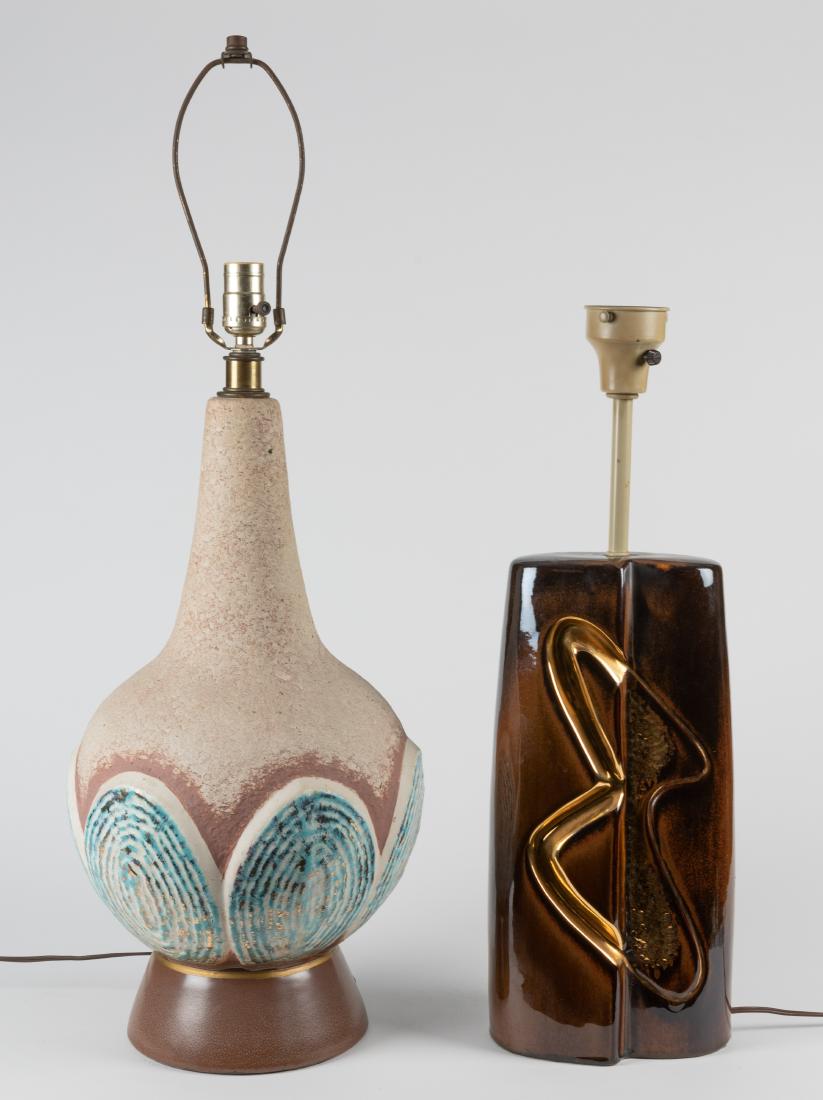 Two Mid Century Pottery Lamps (1 of 3)
