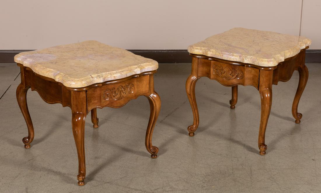 Thomasville Marble Top End Tables
