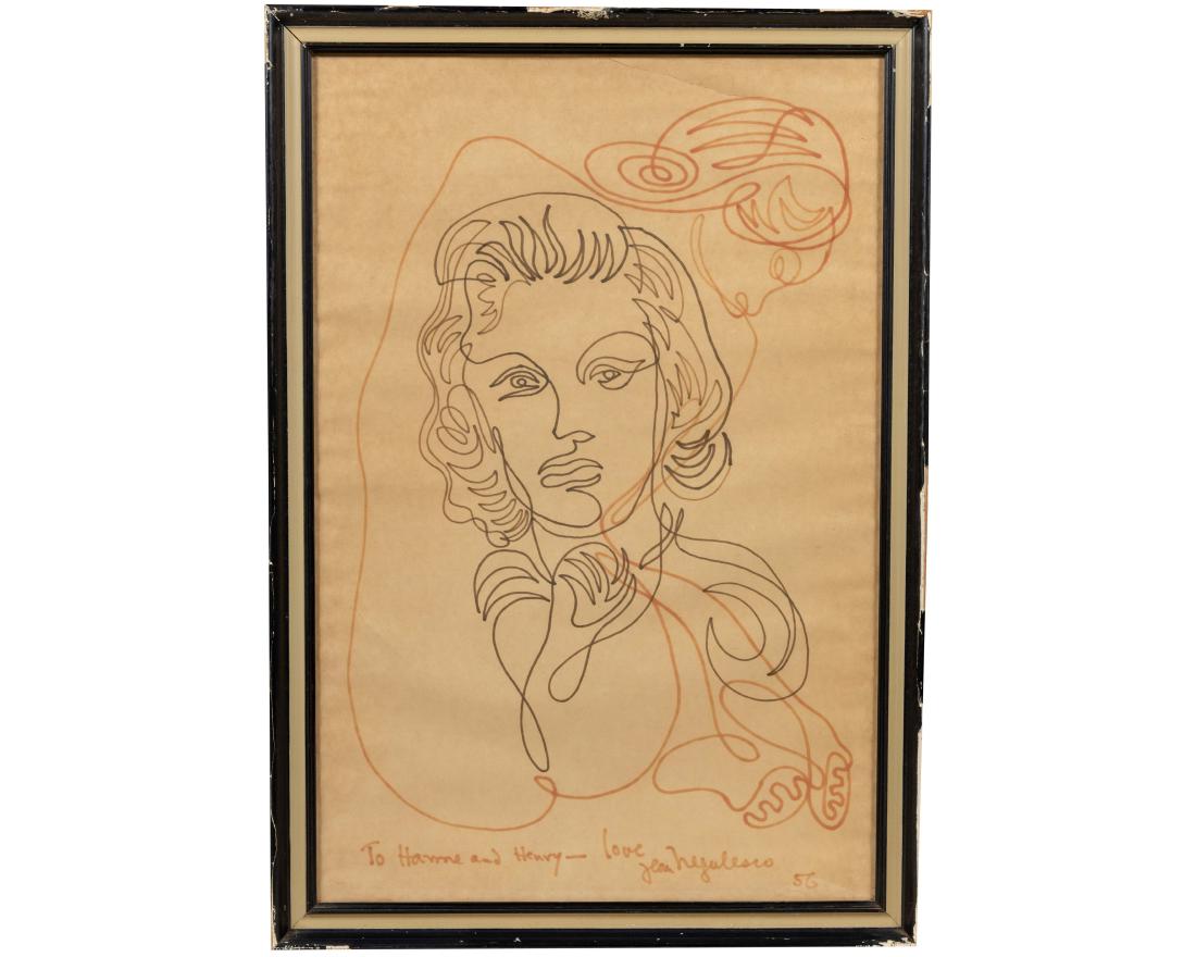 Jean Negulesco - Figural Marker Drawing - Signed (1 of 5)