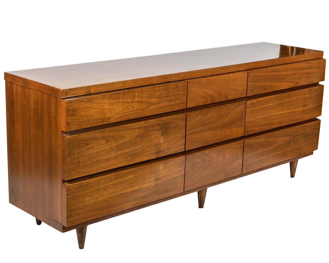 Bassett - Walnut Triple Dresser (1 of 2)