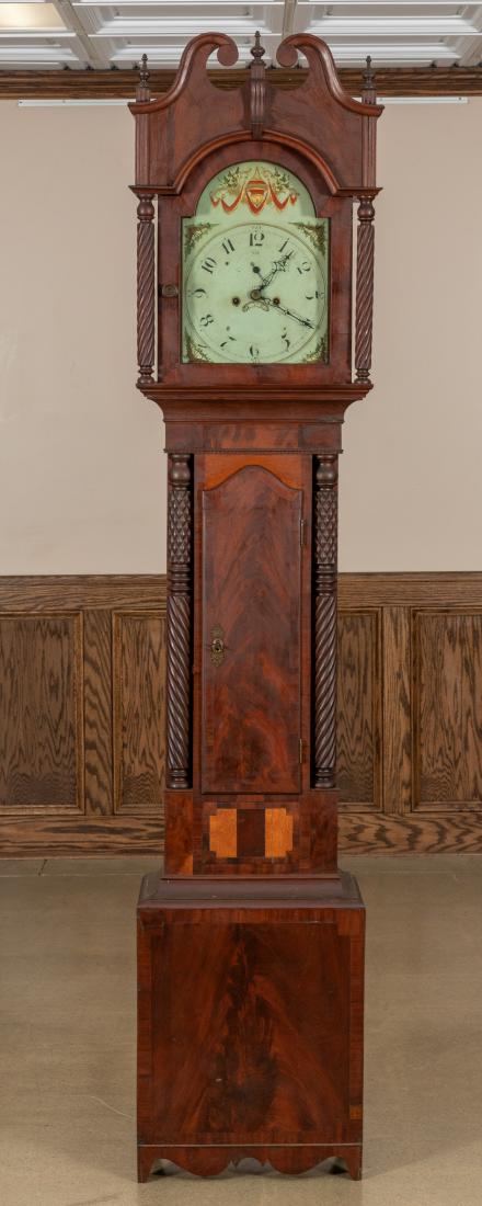 19th c. Mahogany Grandfather Clock (1 of 9)