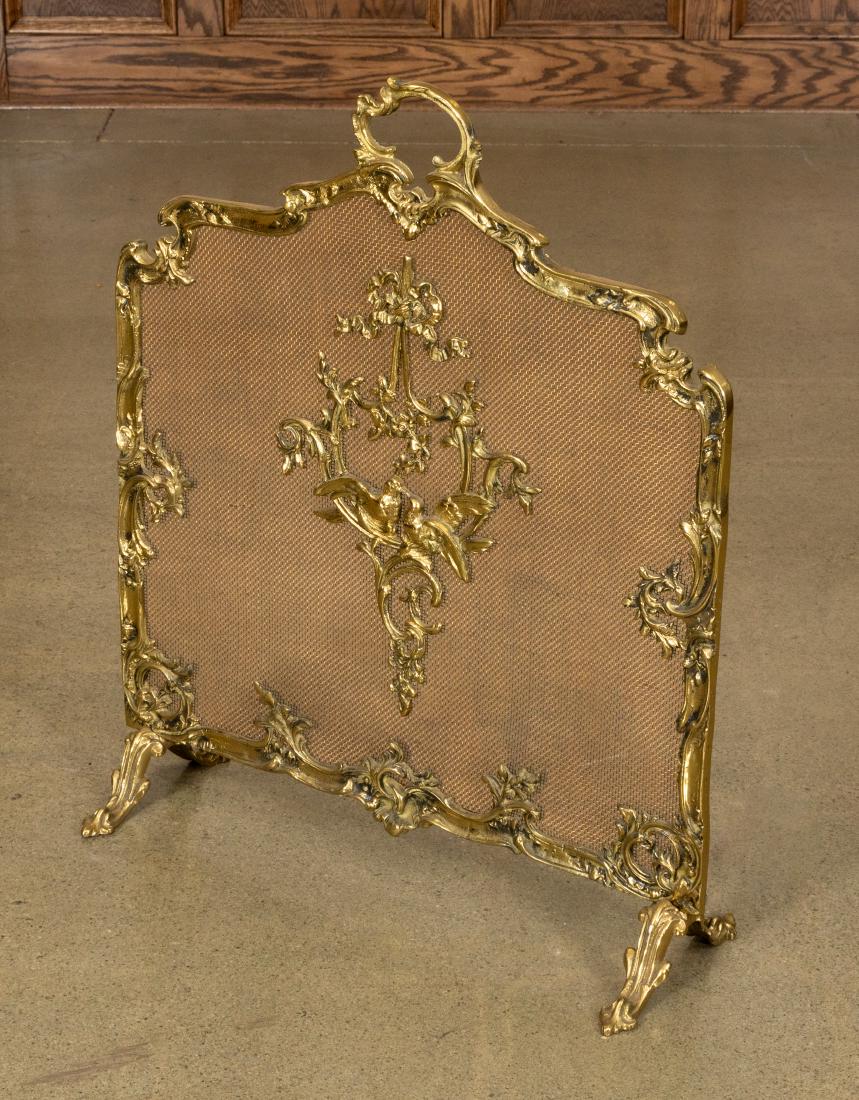 French Bronze Standing Fire Screen (1 of 4)