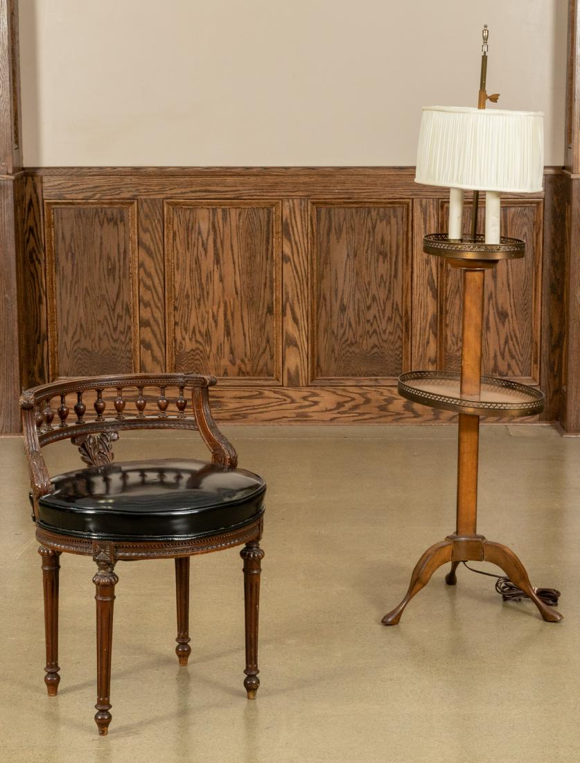 Vanity Bench and Italian Floor Lamp (1 of 3)