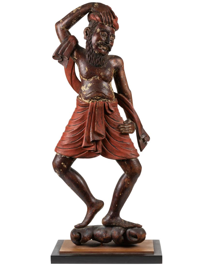 32" Early Burmese Wood Carving (1 of 5)