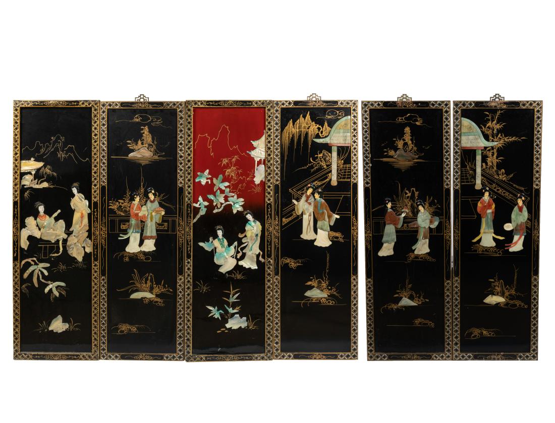 Chinese Hard Stone Plaques - Six (1 of 5)