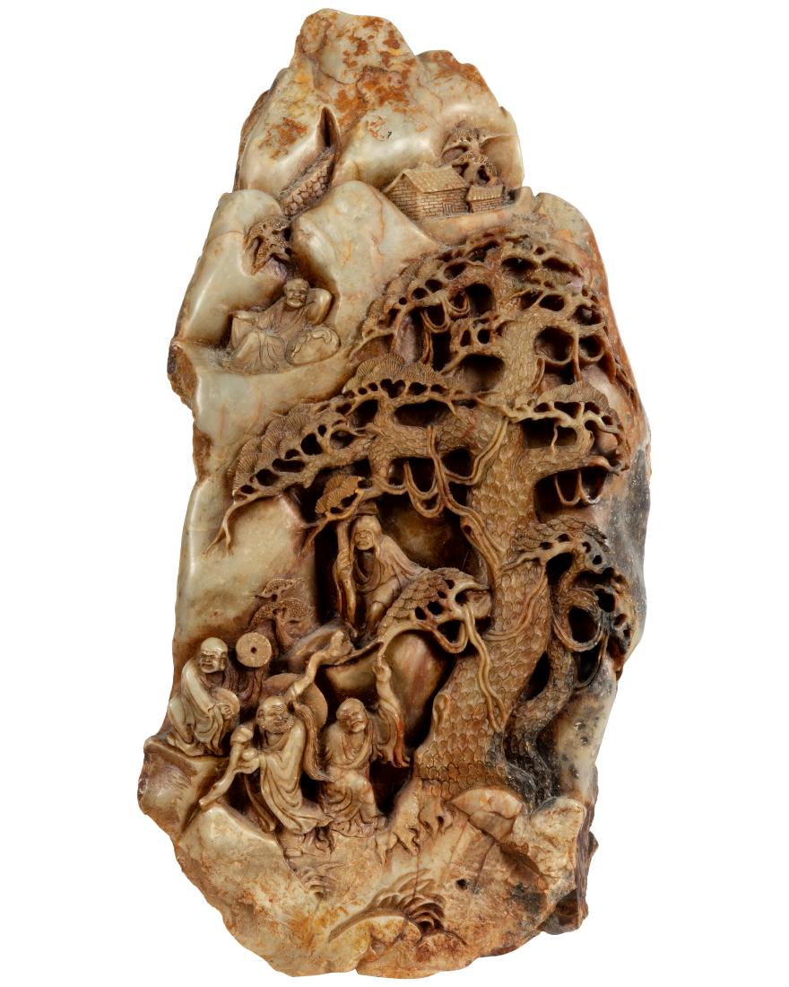 Large Chinese Soap Stone Carving (1 of 5)