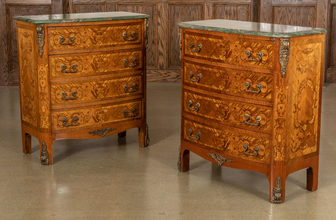 Pair French Mahogany Chests (1 of 9)