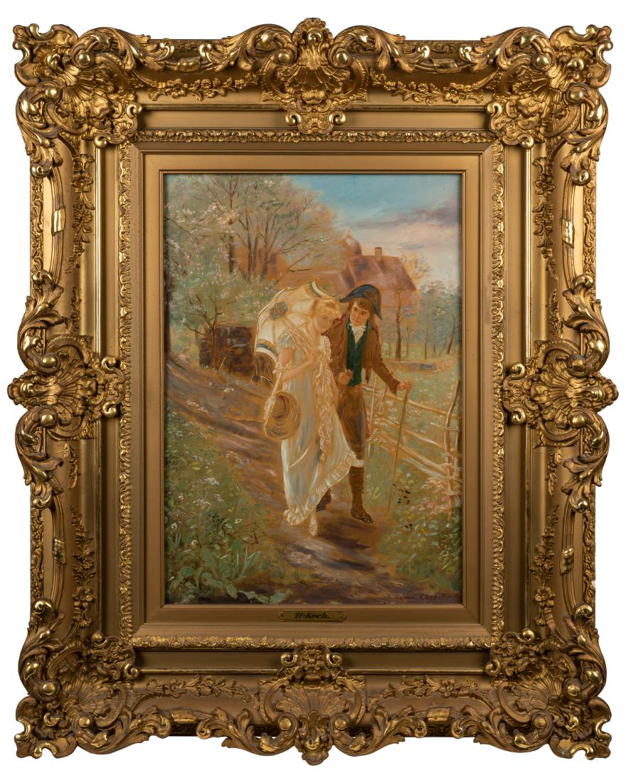 Hermann Koch - Oil Painting - Couple on Path (1 of 6)