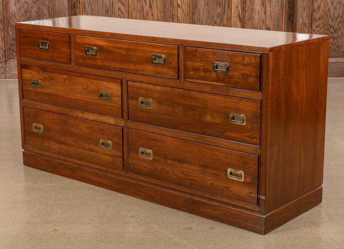 Ethan Allen Campaign Style Double Dresser Sep 27 2018 Regency