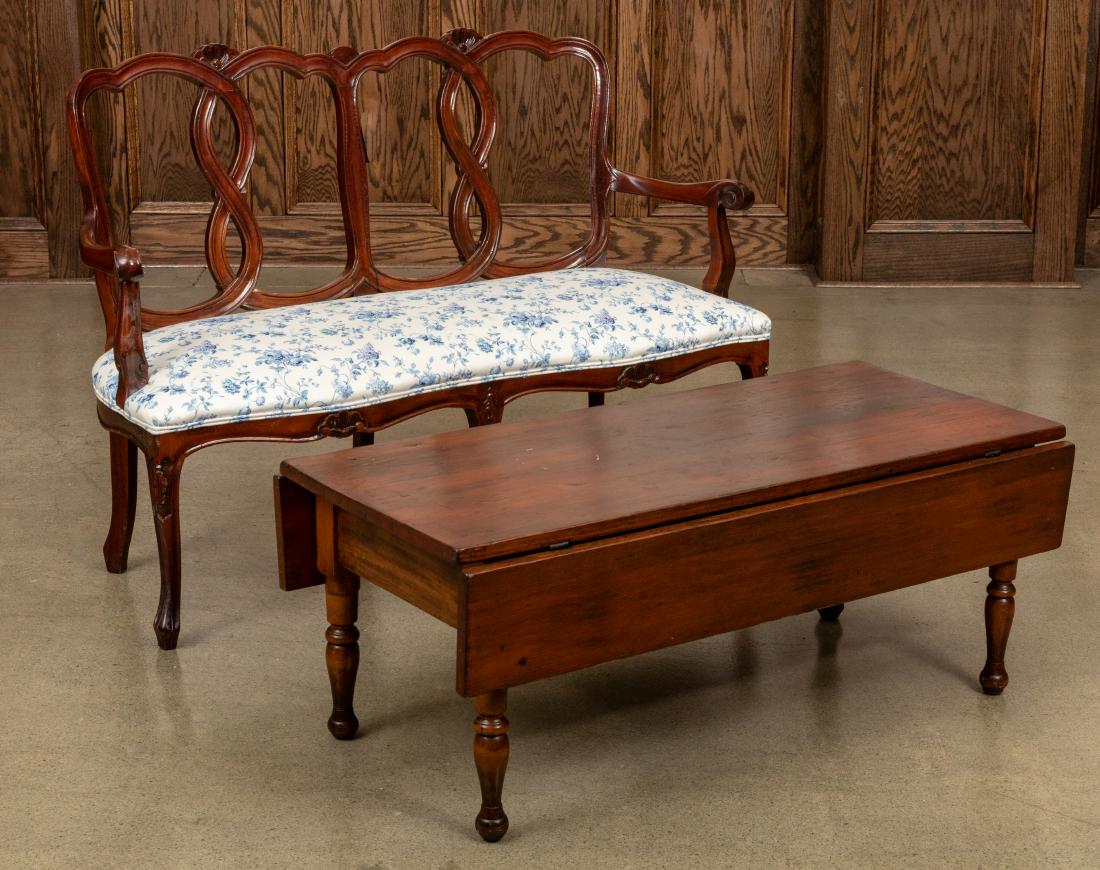 Primitive Coffee Table and Loveseat (1 of 4)