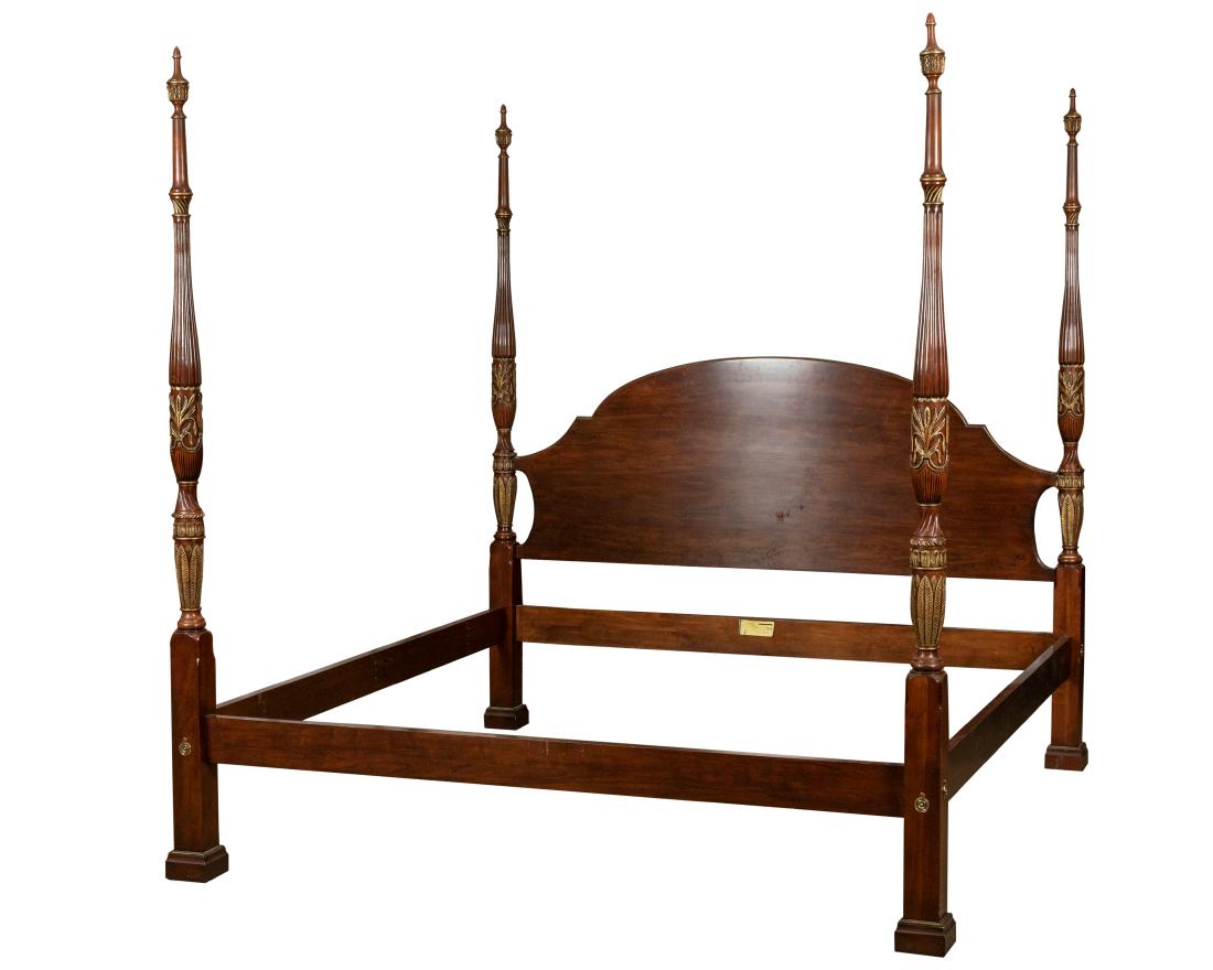 Henkel Harris Mahogany Four Poster Bed (1 of 5)