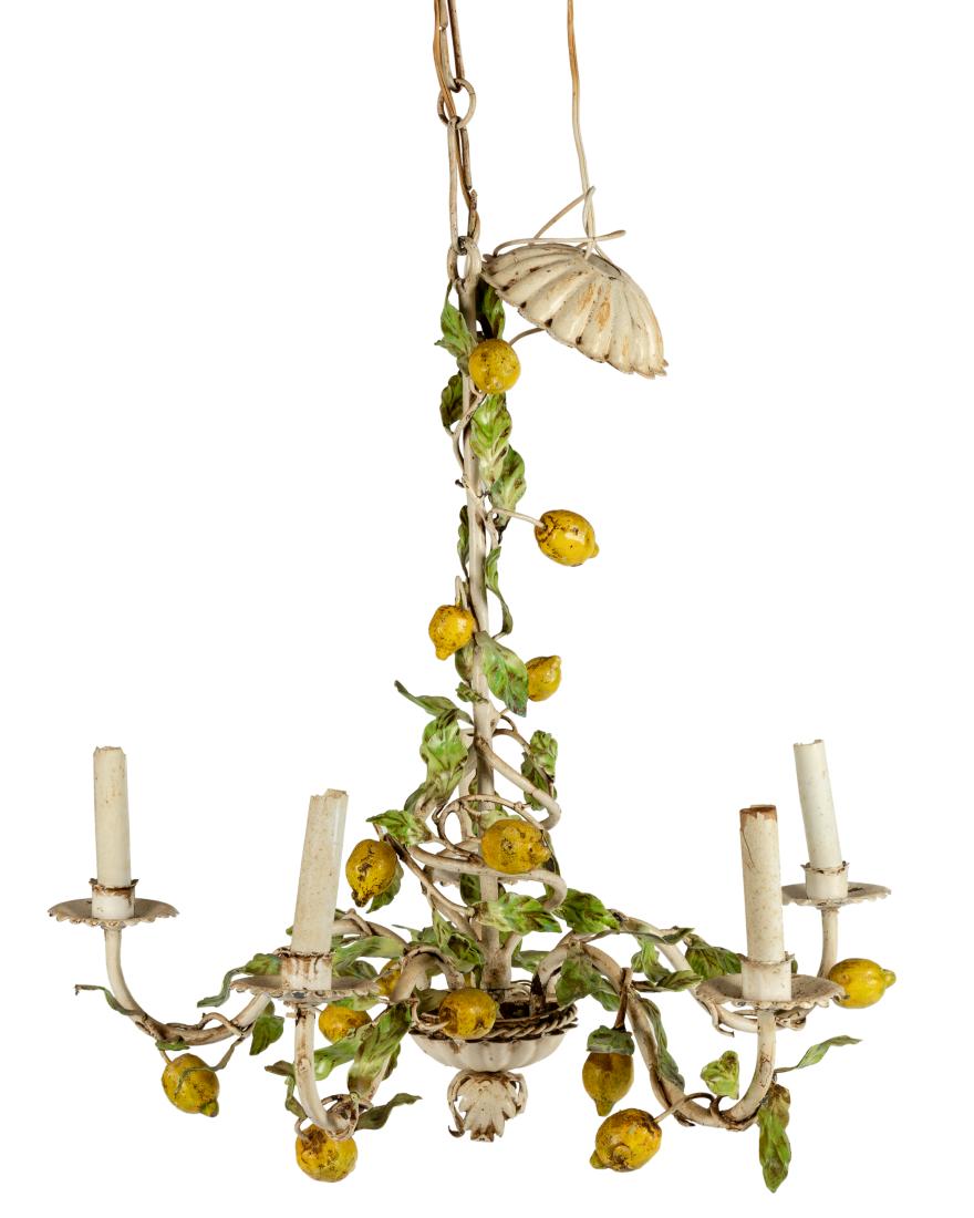 Tole Painted Lemon Tree Fixture (1 of 3)