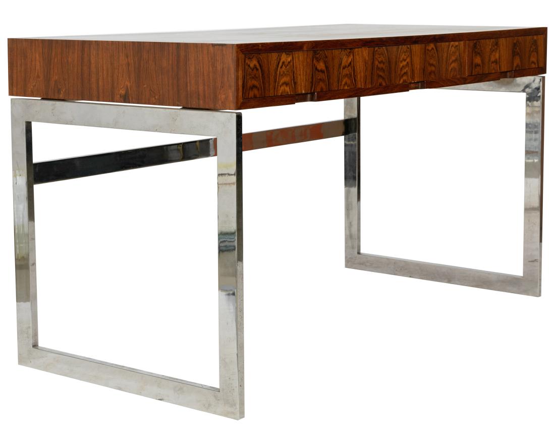 Milo Baughman - Rosewood & Chrome Desk (1 of 9)