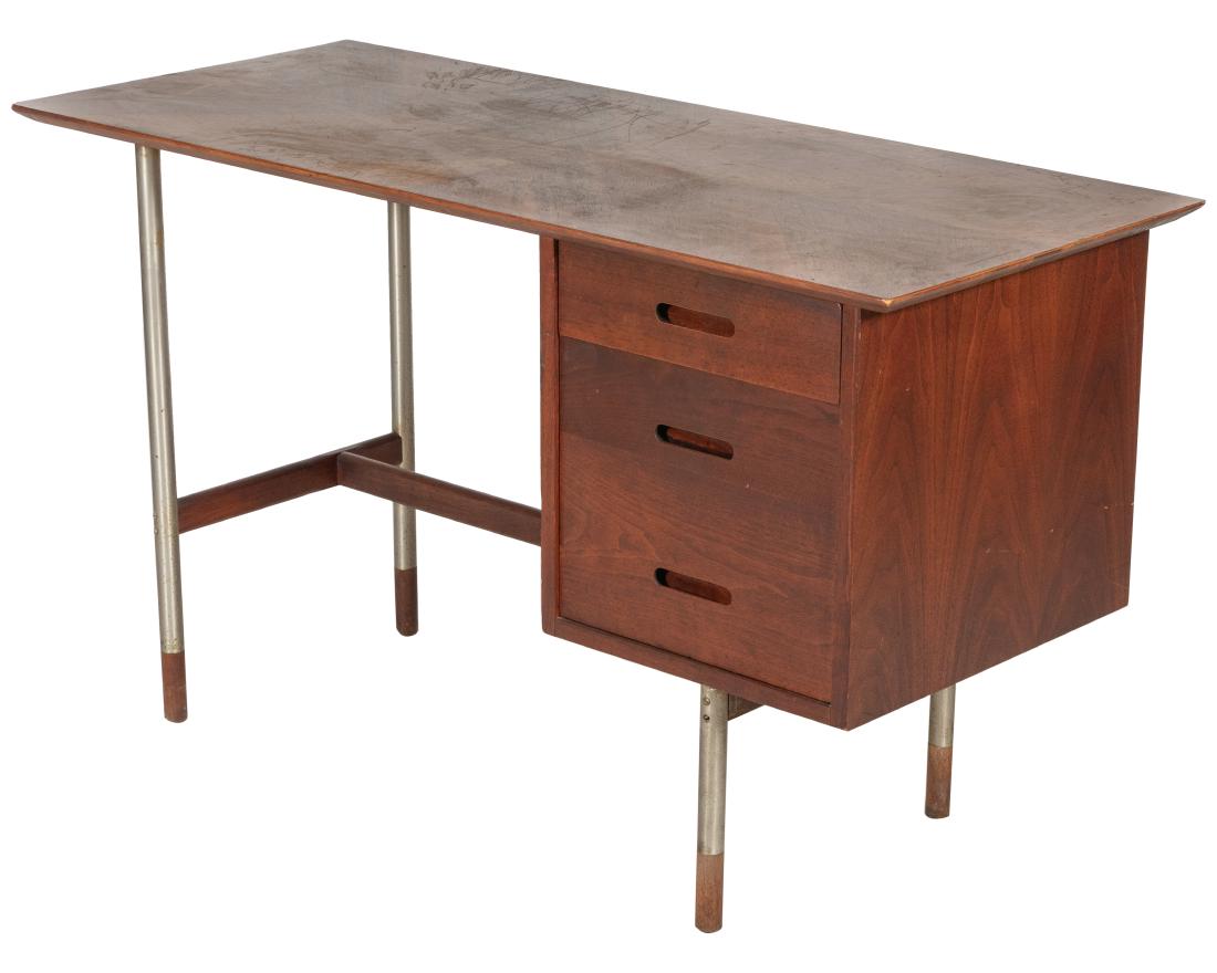 Arne Vodder Style Desk: Description - Arne Vodder style desk. Dimensions - 29" x 50" x 21"