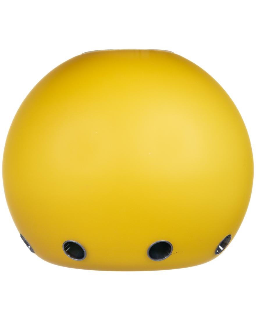 Flos - Italian "Halloween" Glass Pendant Fixture: Description - Flos Italian "Halloween" satin glass pendant fixture. Dimensions - 12"