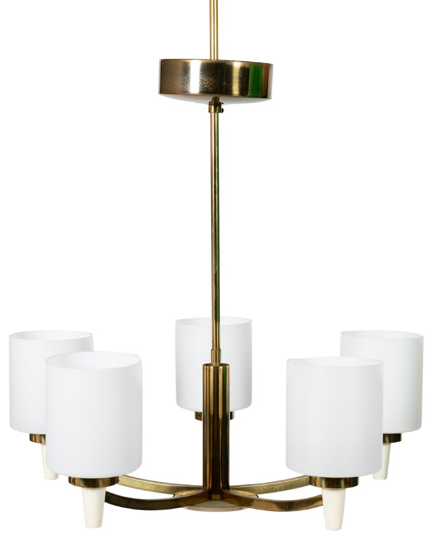 Parzinger Style - Brass Chandelier (1 of 4)