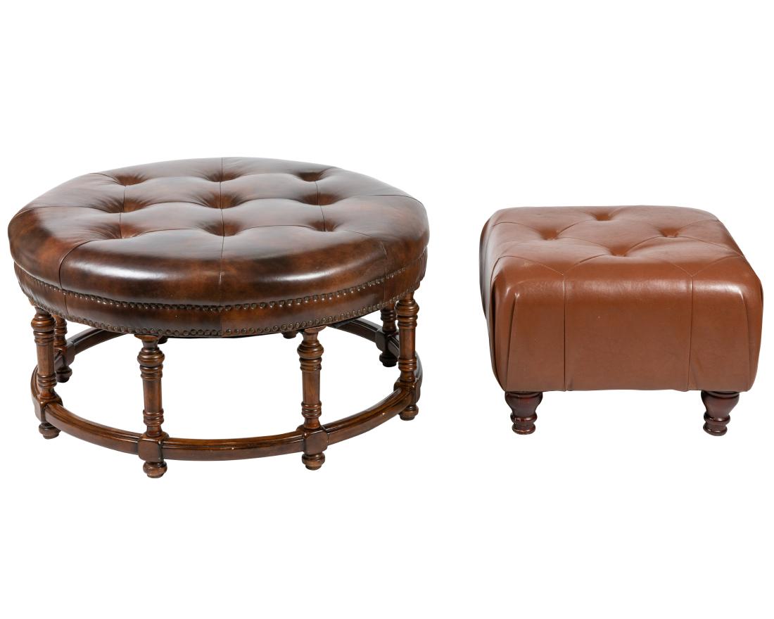 Leather Ottomans (1 of 2)