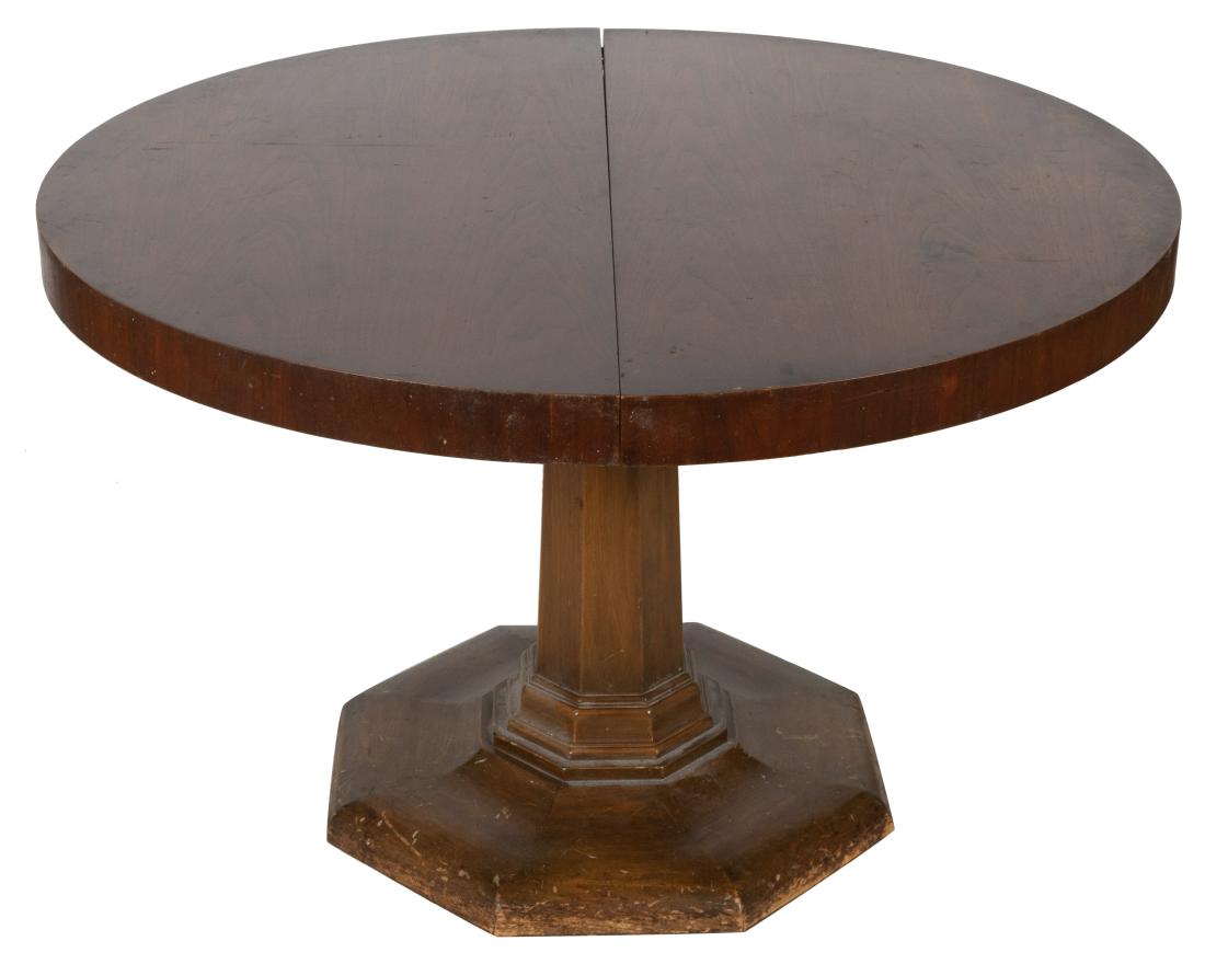 Walnut Pedestal  Dining Table (1 of 3)