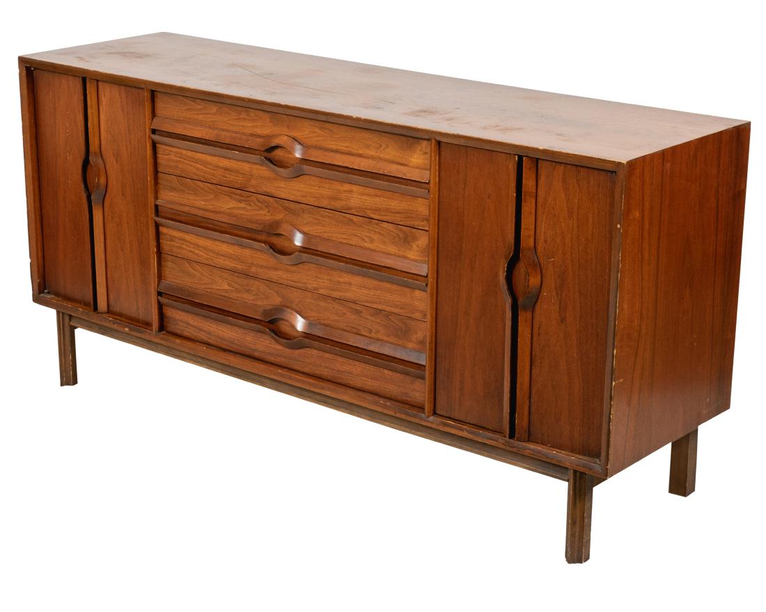 Rubins - Walnut Credenza: Description - Rubins walnut credenza. Dimensions - 31" x 64" x 18"