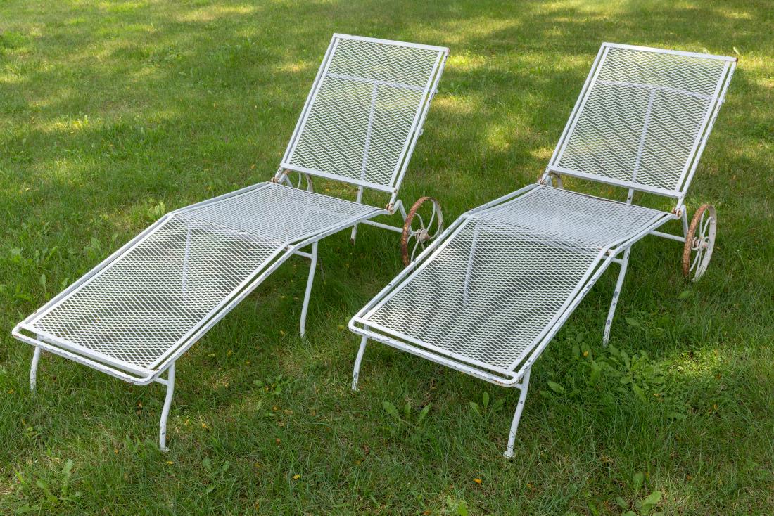 Salterini - Wrought Iron Chaise Lounge (1 of 3)